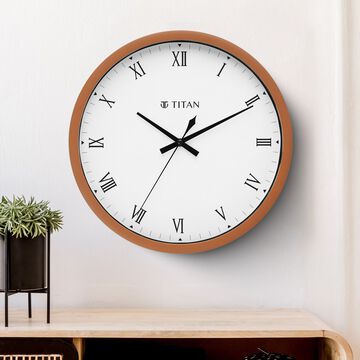 Titan Classic White Wall Clock with Silent Sweep Technology - 30.0 cm x 30.0 cm (Medium)