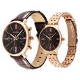Titan Bandhan Quartz Analog with Date Brown Leather and Stainless Steel Strap for Couple - image number 2