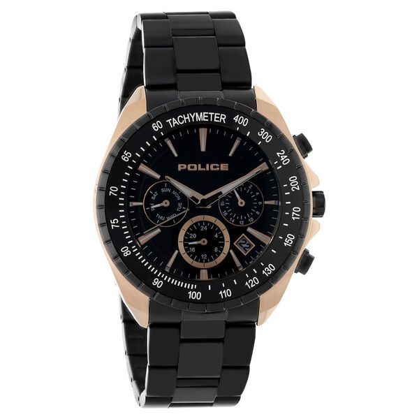 Police Quartz Multifunction Black Dial Stainless Steel Strap Watch for Men - image number 1