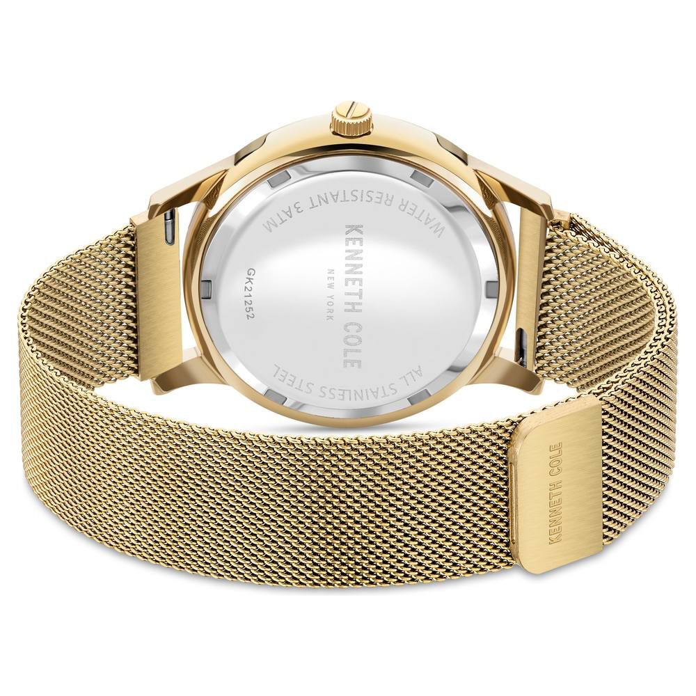 Kenneth Cole Quartz Analog Champagne Dial Stainless Steel Strap Watch for Men