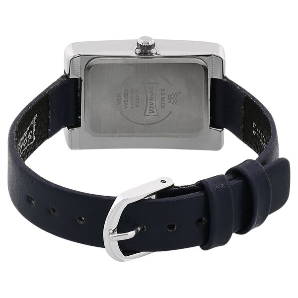 Sonata Quartz Analog Silver Dial Leather Strap Watch for Women - image number 3