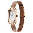 Vyb Mirage By Fastrack Quartz Analog Silver Dial Rose Gold Stainless Steel Strap Watch For Girls - image number 4