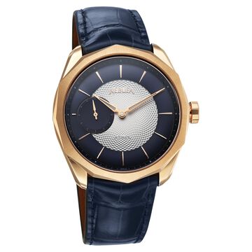 Titan Nebula Genesis 18 KT Gold Automatic Bicolour Dial Leather Strap Watch For Men