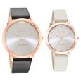 Titan Memento Grey Dial Analog Leather Strap Watch for Couple - image number 1