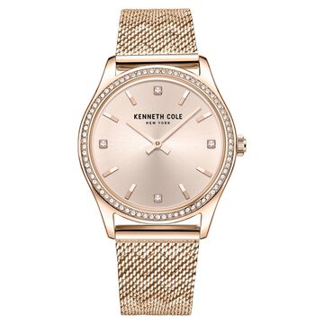 Kenneth Cole Quartz Analog Rose Gold Dial Stainless Steel Strap Watch for Women