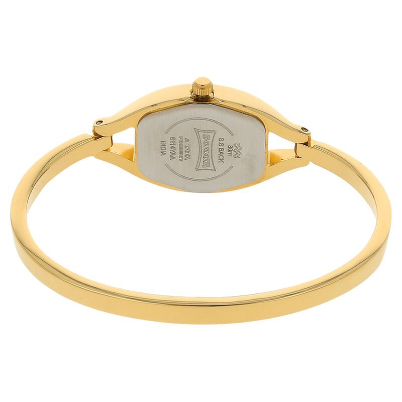 Sonata Quartz Analog Champagne Dial Metal Strap Watch for Women - image number 3