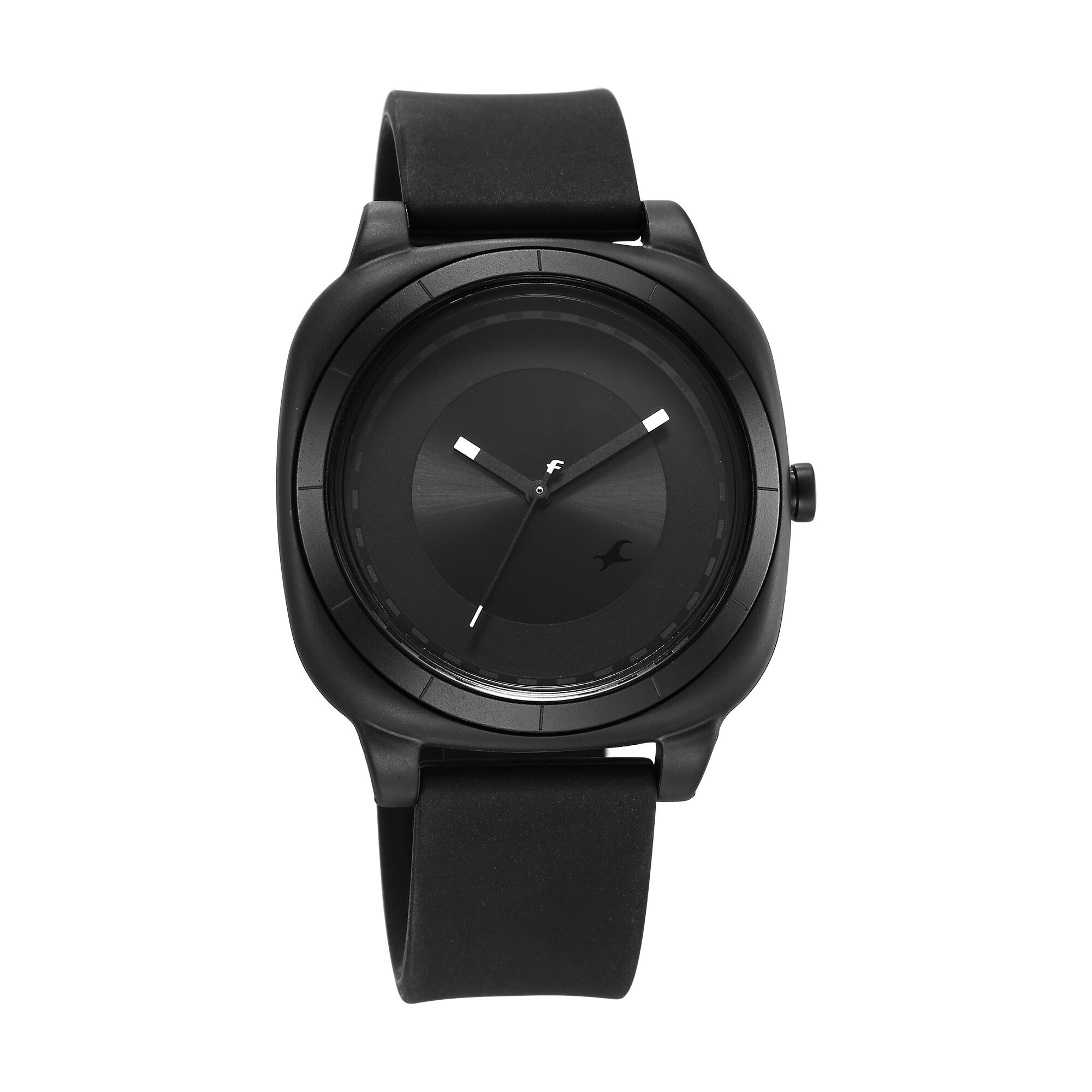 Fastrack Hype All Black Quartz Analog Black Dial With Black Silicone Strap Watch For Unisex