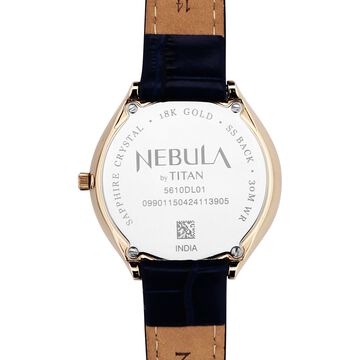 Titan Nebula 18 Karat Gold Quartz Analog Mother Of Pearl Dial Watch For Women