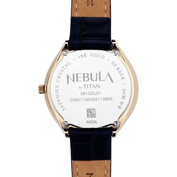 Titan Nebula 18 Karat Gold Quartz Analog Mother Of Pearl Dial Watch For Women - image number 4