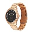 Titan Regalia Opulent Offset Second Hand Rose Gold Dial And Strap Watch For Men - image number 4