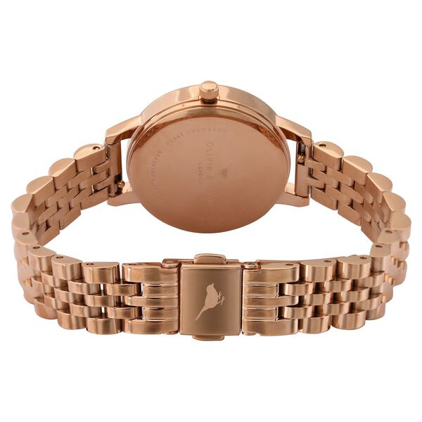 Olivia Burton Quartz Analog White Dial Stainless Steel Strap Watch for Women - image number 4