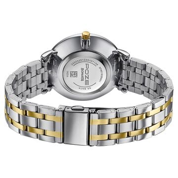 Poze By Sonata Quartz Analog Pink Dial Two Toned Stainless Steel Strap Watch For Women