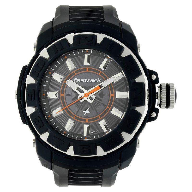 Fastrack Quartz Analog Blue Dial Plastic Strap Watch for Guys