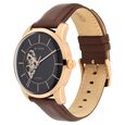 Titan Automatic Sectoral Black Dial Brown Leather Strap Watch for Men - image number 3