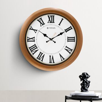 Titan Classic White Wall Clock with Silent Sweep Technology - 42 cm x 42 cm (Large)