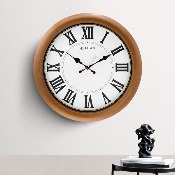 Titan Classic White Wall Clock with Silent Sweep Technology - 42 cm x 42 cm (Large) - image number 0