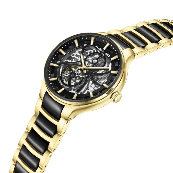 Kenneth Cole Automatic Black Dial Stainless Steel Strap Watch For Men - image number 2