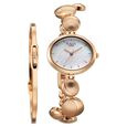 Titan Raga Power Pearls Quartz Analog Mother of Pearl Round Shaped Dial Rose Gold Metal Strap Watch For Women - image number 0