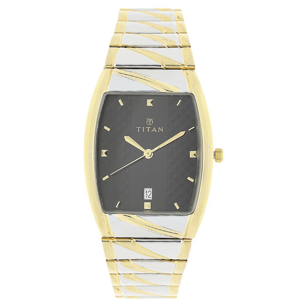 Buy Online Titan Quartz Analog Champagne Dial Stainless Steel