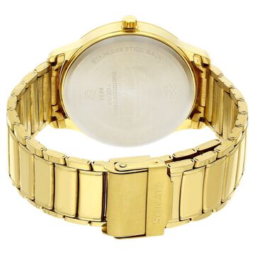 Sonata Quartz Analog White Dial Stainless Steel Strap Watch for Men