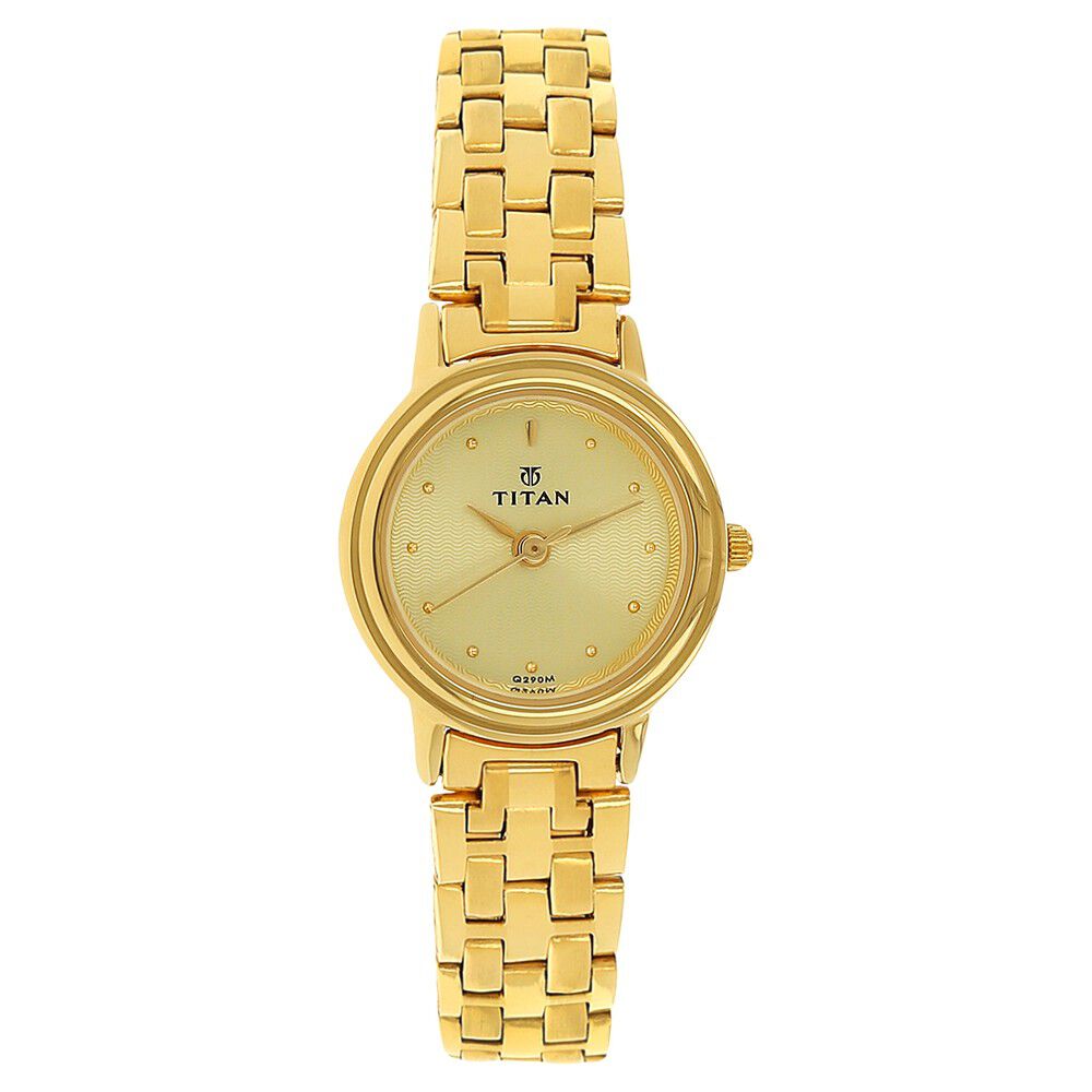 Titan watch golden deals chain price