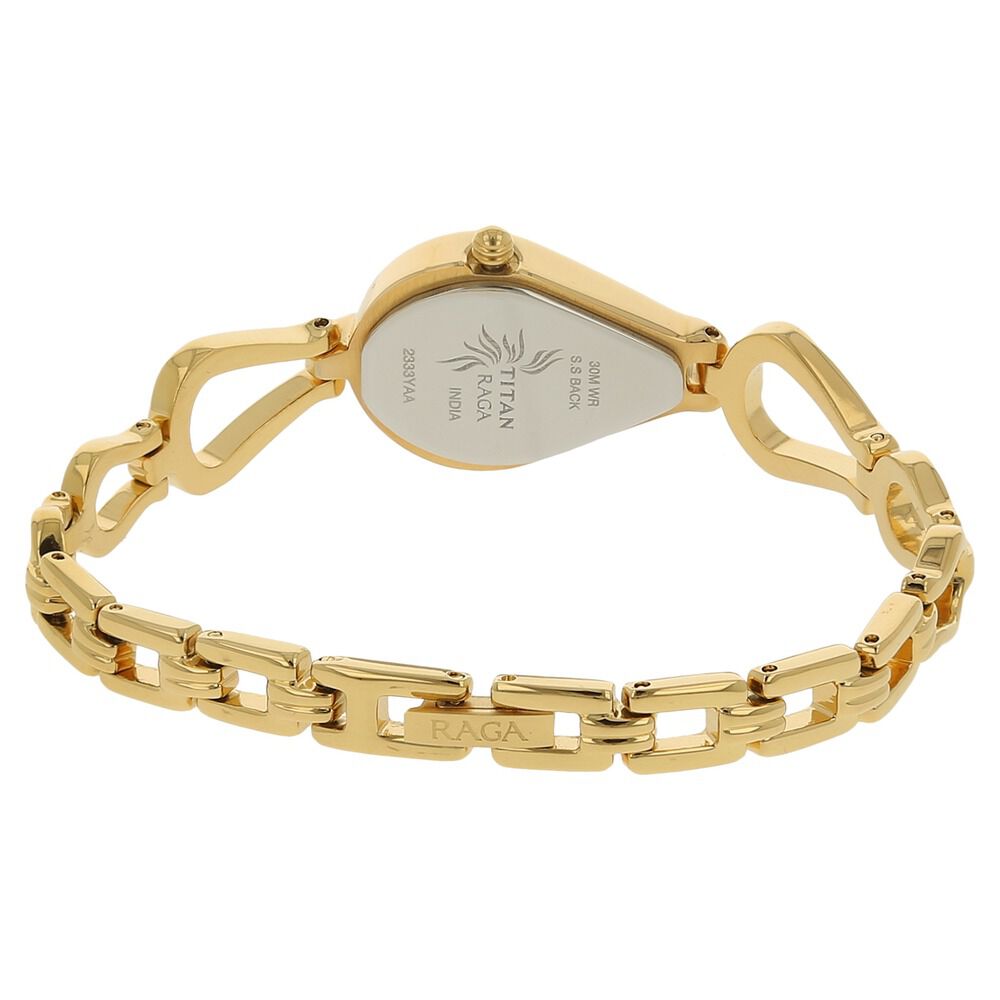 Buy Online Titan Raga Desire White Dial Analog Metal Strap watch for Women nm2333ym01 Titan