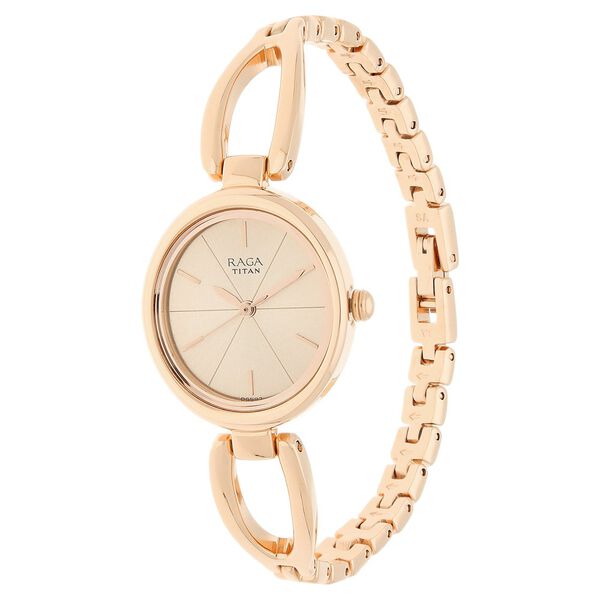 Titan Raga Viva Rose Gold Dial Women Watch With Metal Strap - image number 1
