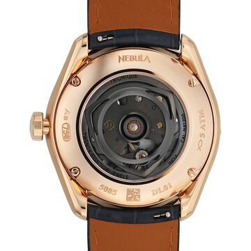 Titan Nebula Genesis 18 KT Gold Automatic Bicolour Dial Leather Strap Watch For Men