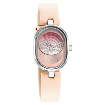 Fastrack Uptown Retreat Quartz Analog Pink Dial Leather Strap Watch for Girls