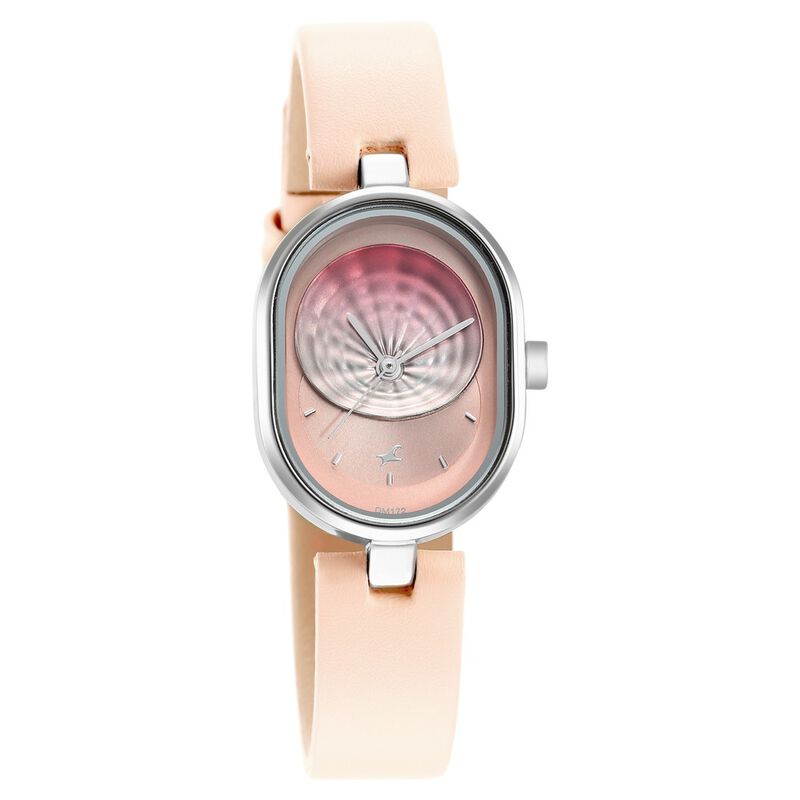 Fastrack Uptown Retreat Quartz Analog Pink Dial Leather Strap Watch for Girls - image number 1