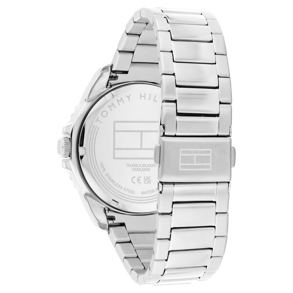Tommy Hilfiger Quartz Analog Black Dial Silver Stainless Steel Strap Watch For Men - image number 2