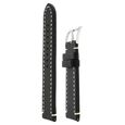 22 mm Black Genuine Leather Straps for Men - image number 2