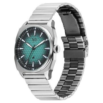 Vyb Drift By Fastrack Quartz Analog Blue Dial Silver Stainless Steel Strap Watch For Guys