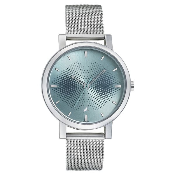 Fastrack Sunburn Quartz Analog Green Dial Metal Strap Watch for Girls - image number 1