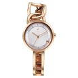 Fastrack Opulence Quartz Analog Silver White Dial Champagne Gold Metal Strap Watch For Girls - image number 0