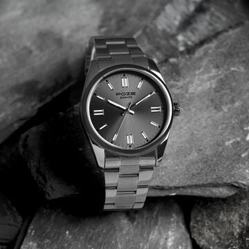 Sonata Poze Quartz Analog Grey Dial Grey Stainless Steel Strap Watch For Men