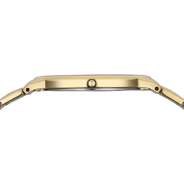 Titan Edge Gleam Quartz Analog Champagne Dial Golden Stainless Steel Strap Watch For Women