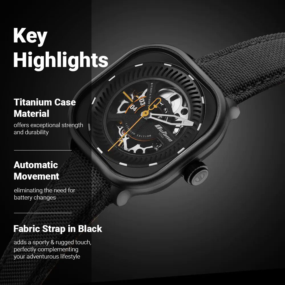 Black clearance automatic watch