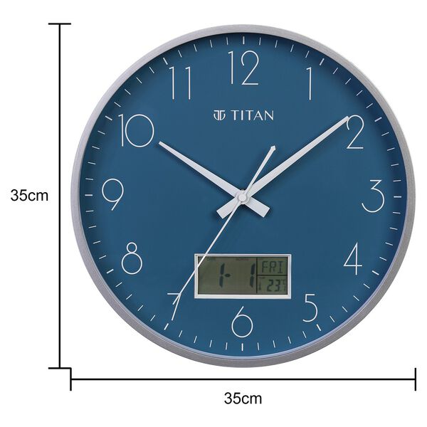 Titan Contemporary Ana-Digi Wall Clock with Thermometer - image number 4