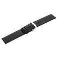 20 mm Black Genuine Leather Strap for Men - image number 3