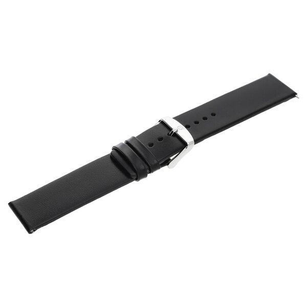 20 mm Black Genuine Leather Strap for Men - image number 3