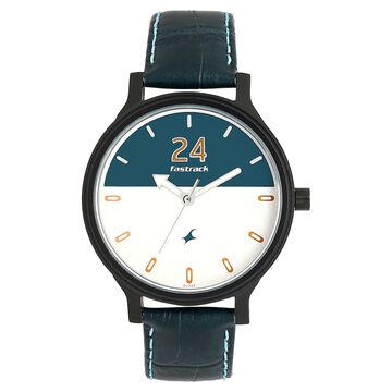 Fastrack Road Trip Quartz Analog Bicolour Dial Leather Strap Watch for Girls