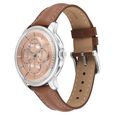 Titan Classique Four Eye Multifunction Analog with Salmon Dial Tan Brown Leather Strap Watch for Men - image number 2