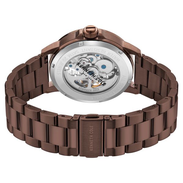 Kenneth Cole Automatic Silver Dial Leather Strap Watch for Men - image number 4