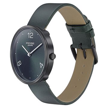 Sonata Poze Quartz Analog Green Dial Leather Strap Watch for Men