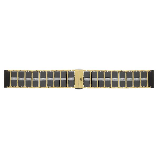 20 mm Black & Golden Ceramic & Metal Strap for Men - image number 0