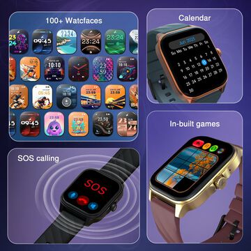 Fastrack New Astor FS1 PRO Smartwatch, Large Super AMOLED Display 5 CM AOD, NextGen Chipset lag Free & Fast Experience