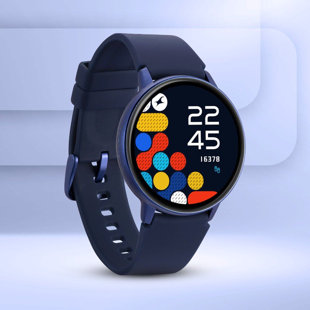 Blue smart watch top