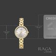 Titan Raga Spotlight Quartz Analog Silver Dial Golden Metal Strap Watch For Women - image number 3