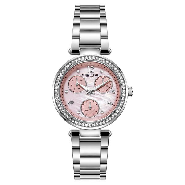 Kenneth Cole Quartz Multifunction Mother of Pearl Dial Stainless Steel Strap Watch for Women - image number 0